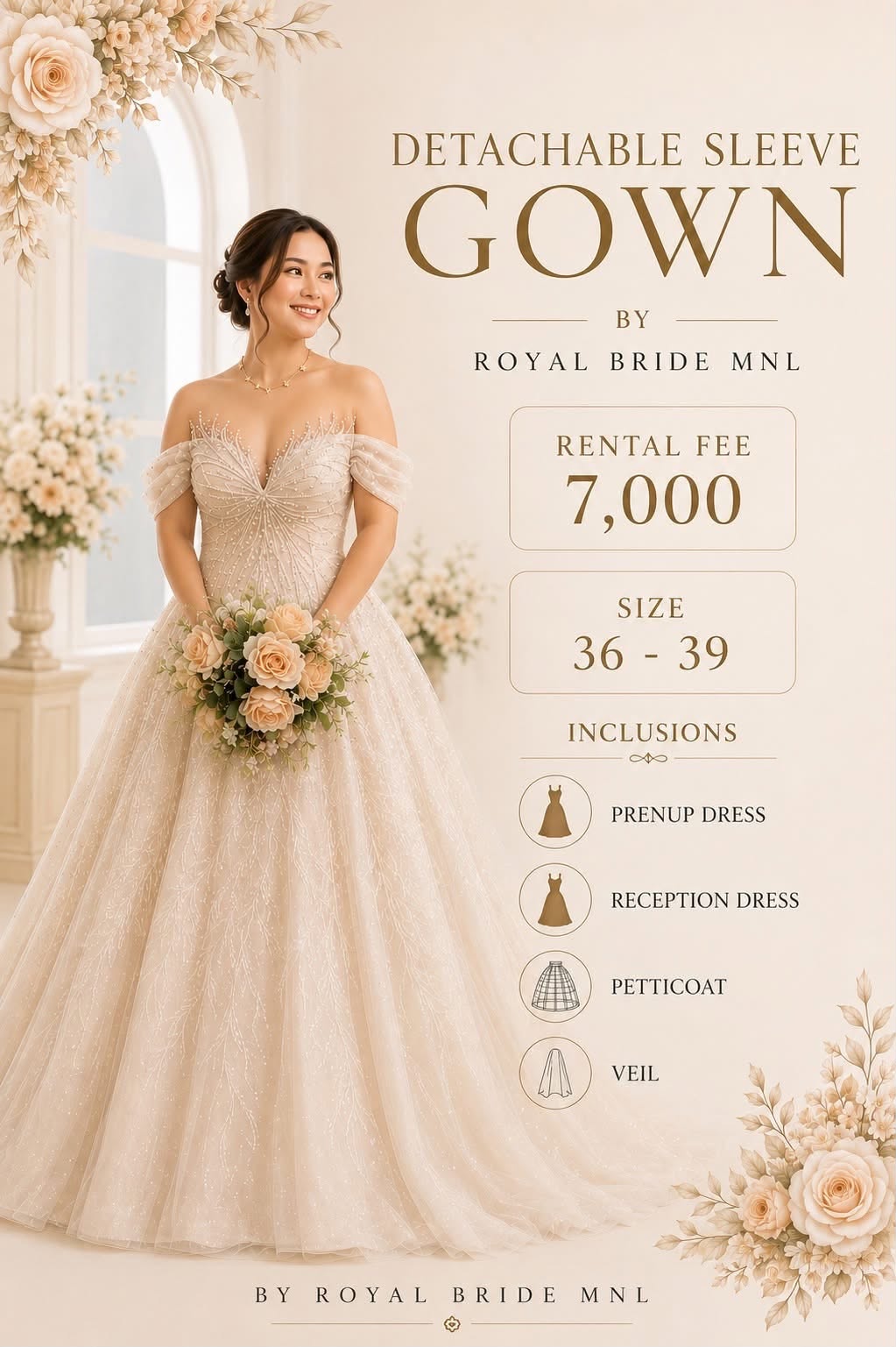Elegant Camille — Bridal Gown, size XL-XXL